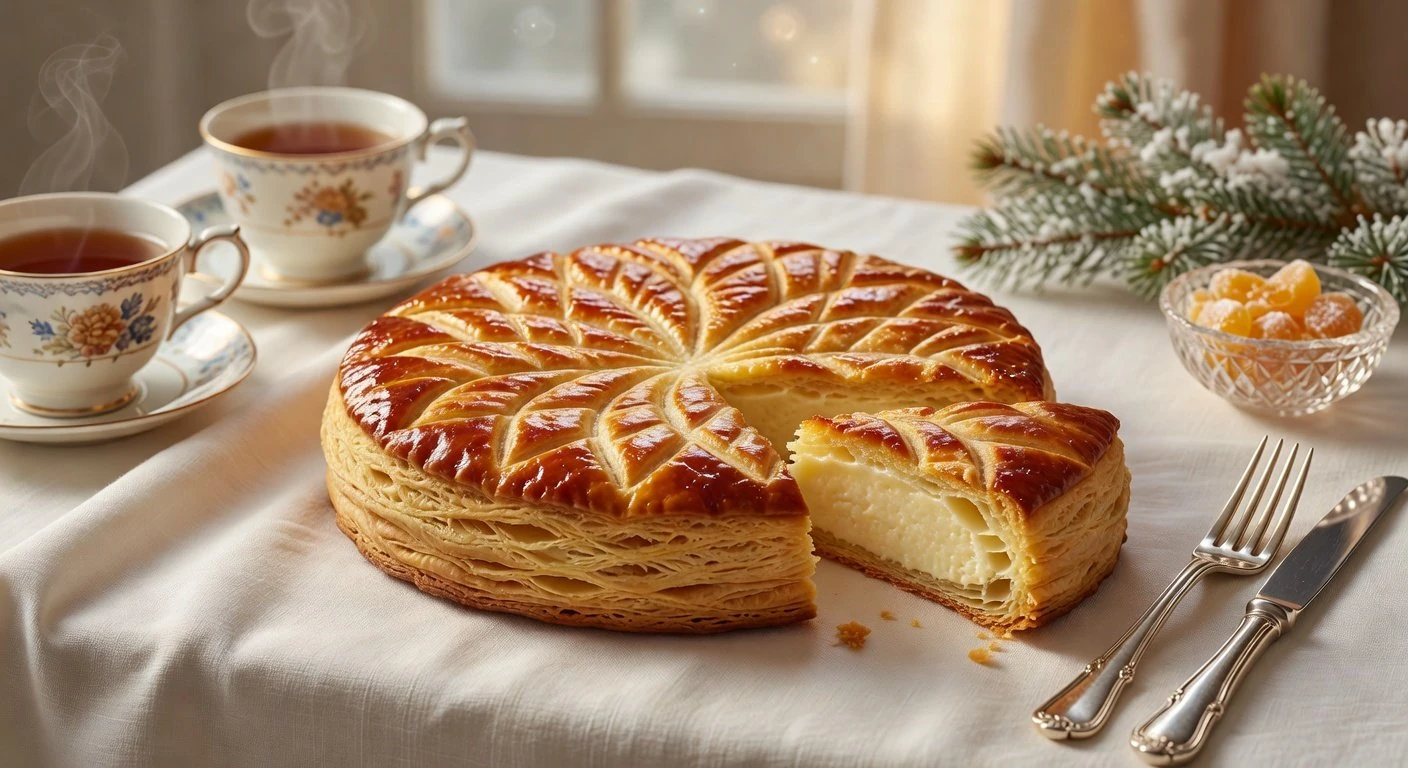 Классическая Galette des Rois: миндальный крем, слоёное тесто, традиция