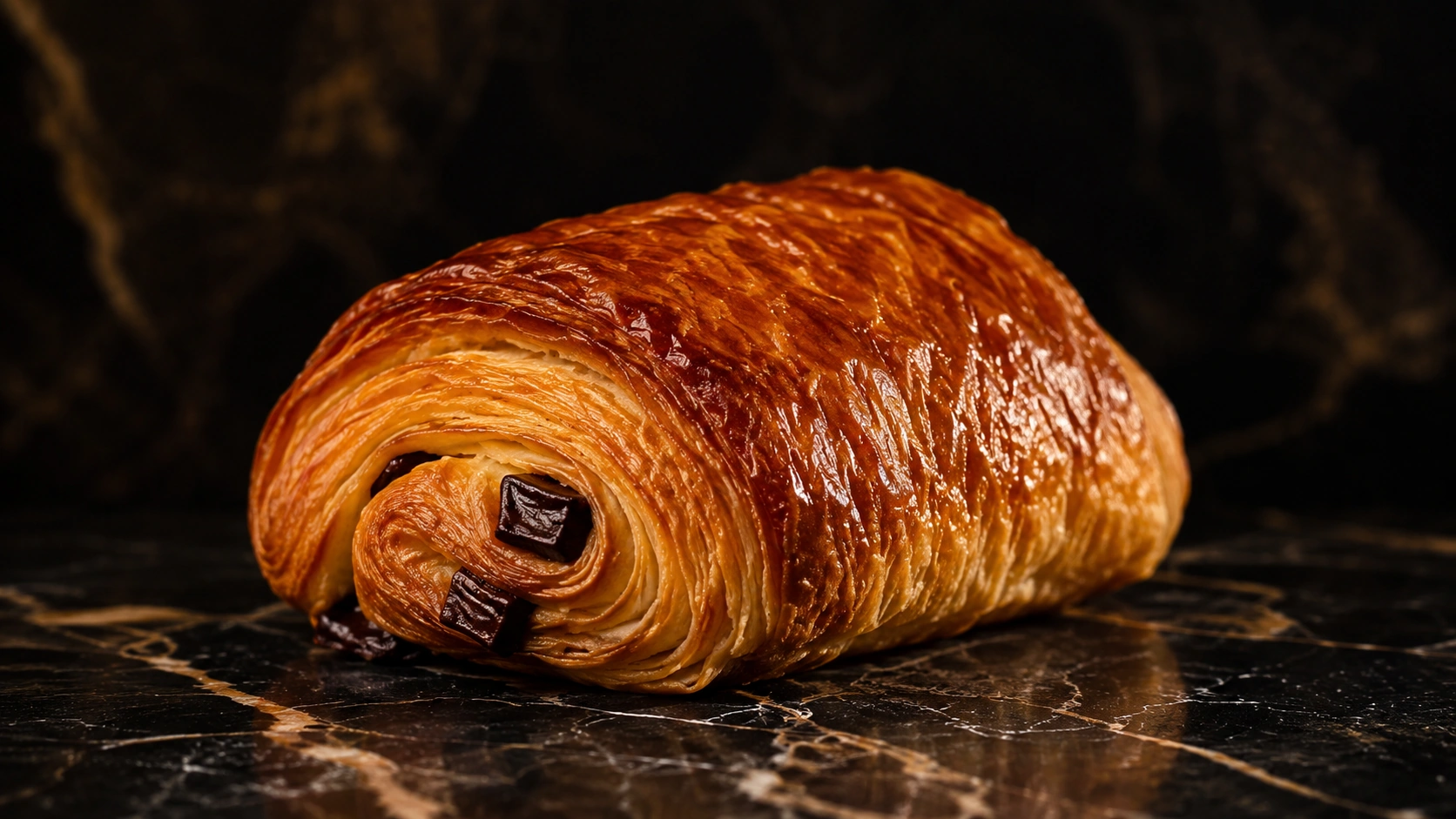 Пан о шокола (chocolatine): слоёная булочка с шоколадом