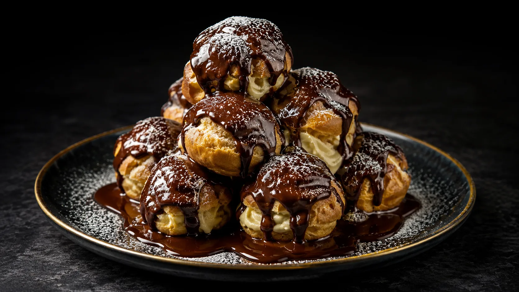 Профитроли: рецепт заварных choux с мороженым и шоколадом