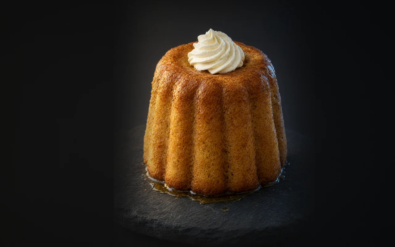 Baba au Rhum (ромовая баба): пропитанный рифлёный баба с кремом Chantilly